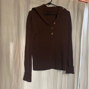 BobiBLACK brown ribbed top